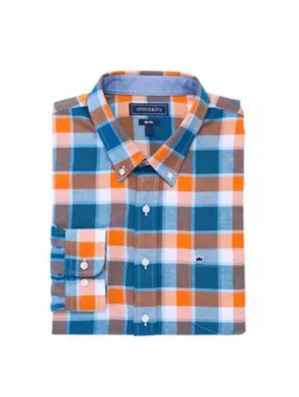 NWT Crown & Ivy Kids Plaid Check Button Down Shirt Boys Size 4. $ 37.50.